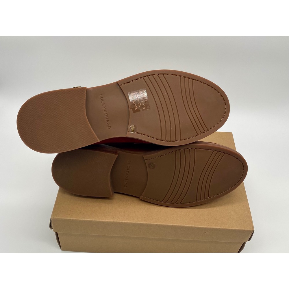 Lucky Brand Salima 2 Red Haircalf Penny Loafers Bossa Nova Womens 12M LK-SALIMA2 - Picture 6 of 9